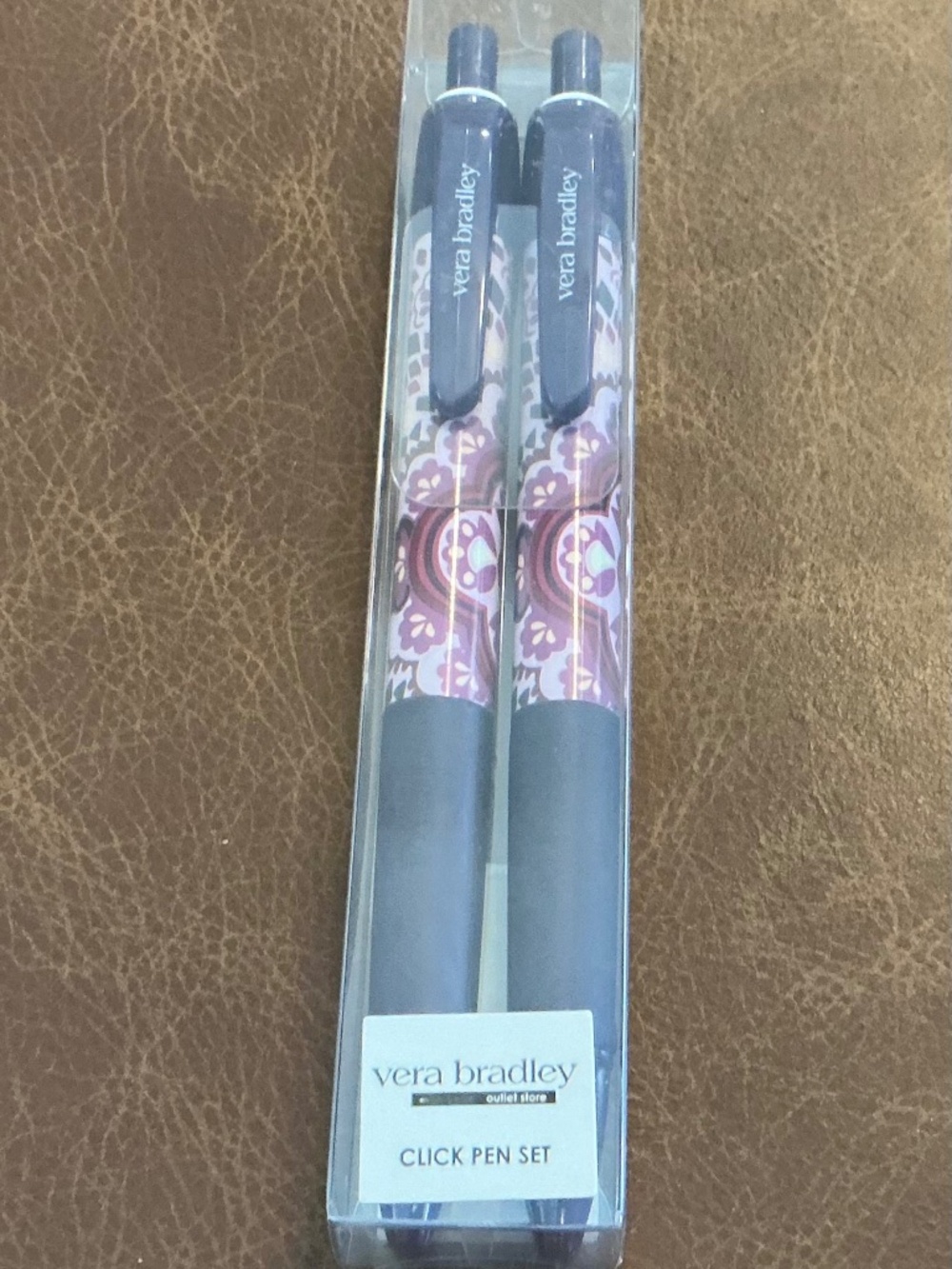 VERA BRADLEY CLICK PEN SET Lavender Medallion